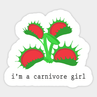 i'm a carnivore girl Sticker